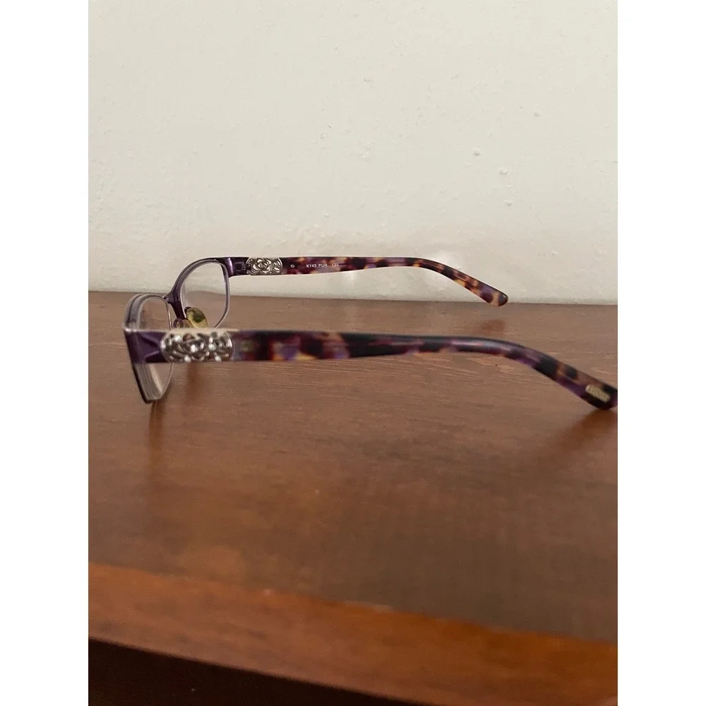 Kay Unger K143 Eyeglasses Purple Tortoiseshell FRAMES ONLY‎ Tortoise 52-17-135